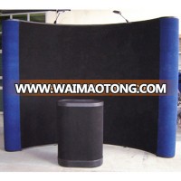 trade show advertising 10ft aluminum fabric pop up display/10ft curved fabric pop up display